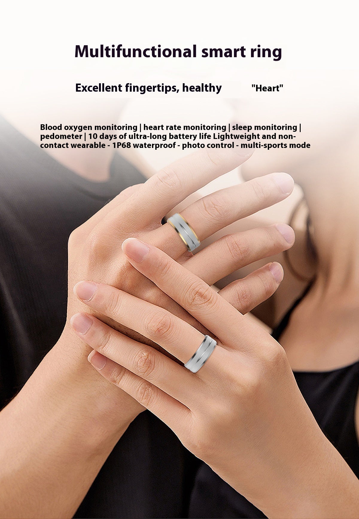 Smart Ring For Men & Women – Heart Rate & Blood Oxygen Monitoring